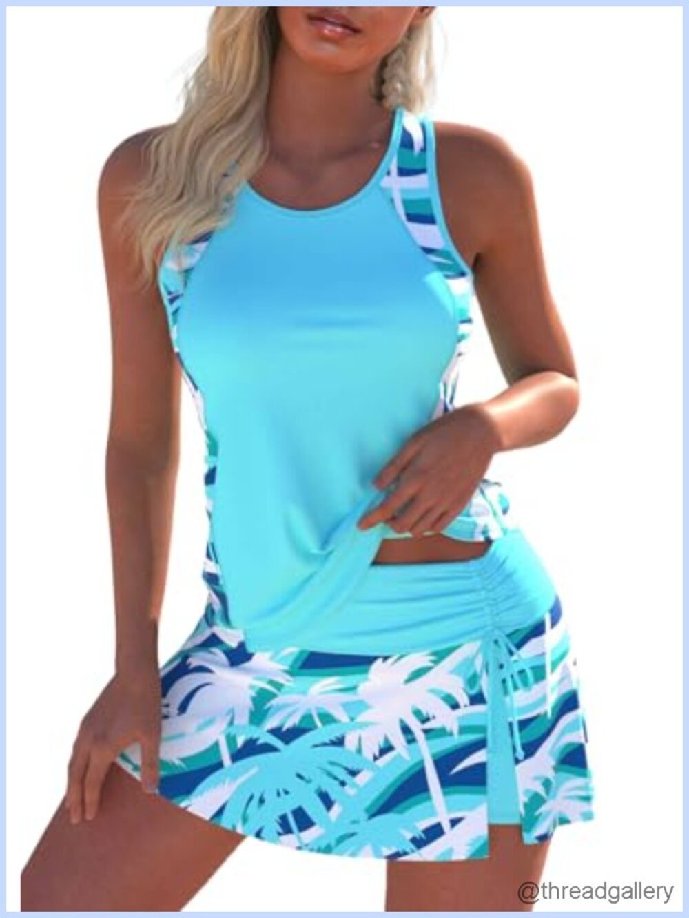 Tankini Swimsuits for Women 2 Piece Sporty Tummy Coverage